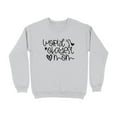 thumbnail image 4 of World's Okayest Mom Graphic Design Sweatshirt (White, L), 4 of 14