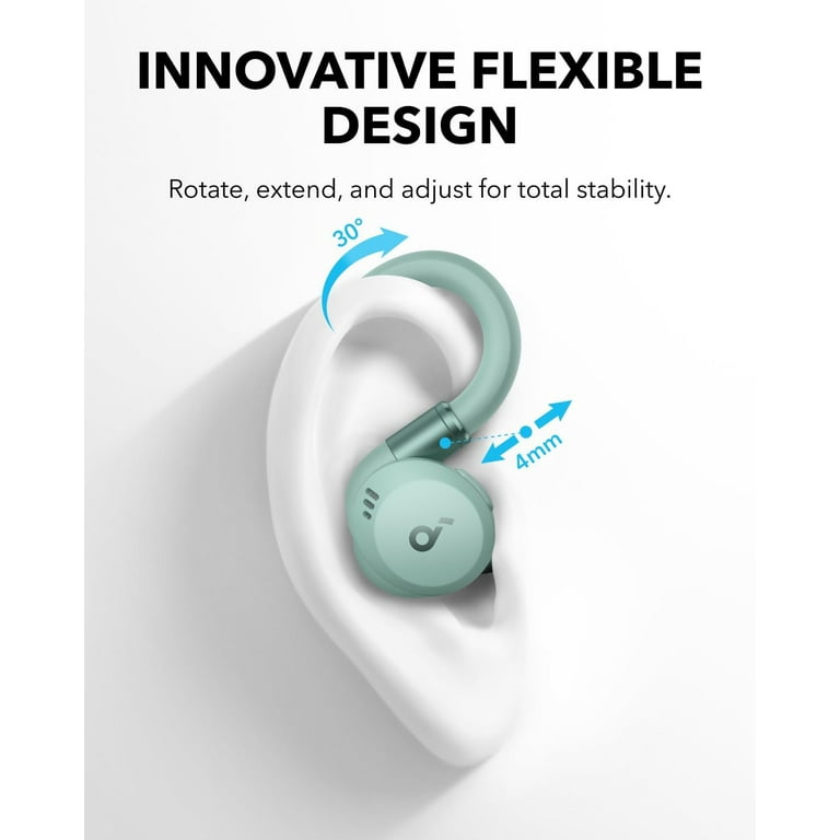 soundcore Sport X20 by Anker True Wireless Workout Earbuds Rotatable and Extendable Ear Hooks Noise Cancelling Deep Bass IP68 Waterproof Sweatproof Dustproof 48H Play Sport Earbuds for Gym Walmart