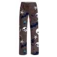 thumbnail image 4 of FASHOFT Girls Halloween Pajamas Pants Ghost Printed Lounge Pants Long Casual Sleepwear Comfortable Loose Fit Trousers 3-14 Years Kids Halloween Pajamas Brown 3-4 Years, 4 of 4