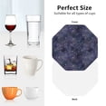 thumbnail image 6 of Rateoe Watercolor Indigo Drawing Drink Coasters Set of 4 Leather Coasters Spill Protection for Table Desk,Durable and Non Slip Leather Coaster ,4 Inches Drink Mats-Octagon, 6 of 6