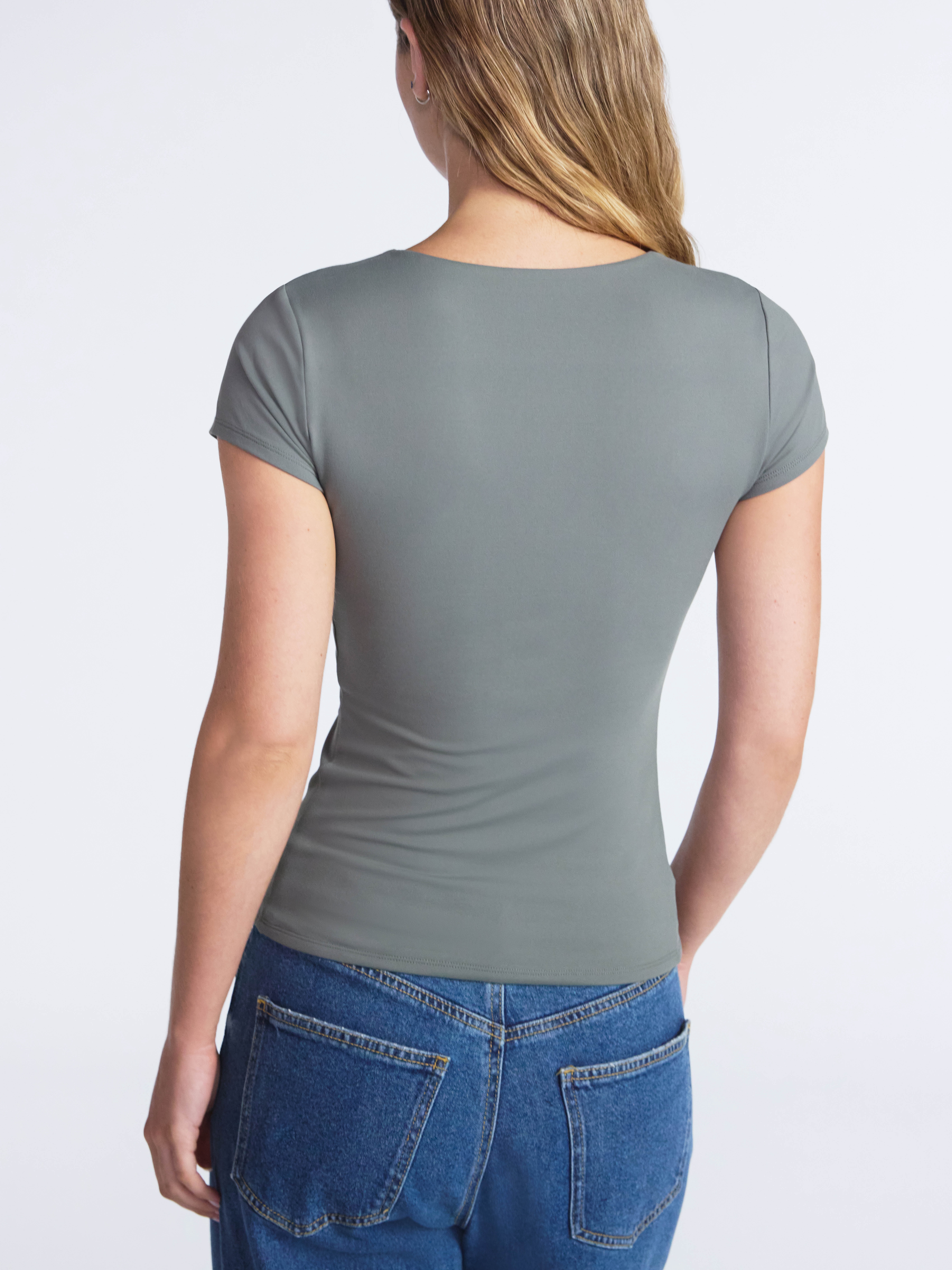 Scoop Women's Ultimate Refined Contour V Neck Tee, Sizes XS-4X