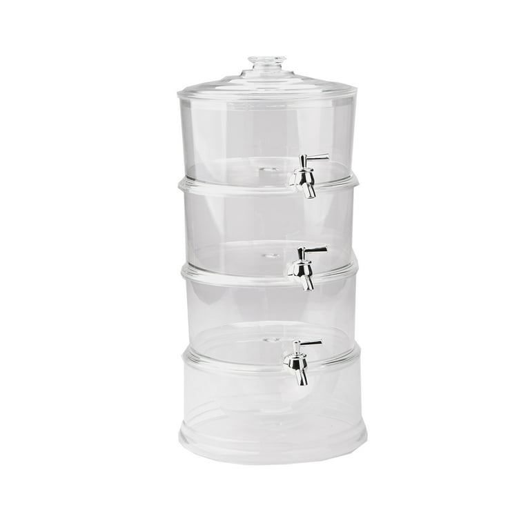 Mind Reader 3-Tier Beverage Dispenser with Spigot - Clear Acrylic