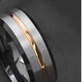 thumbnail image 5 of Titanium Steel Ring Silver Black and Gold Stripe Band for Men and Women Lightweight Everyday Jewelry Ring for Unisex, 5 of 5