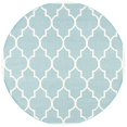 thumbnail image 2 of Safavieh Dhurries Light Blue Contemporary Rug - Round 6', 2 of 5