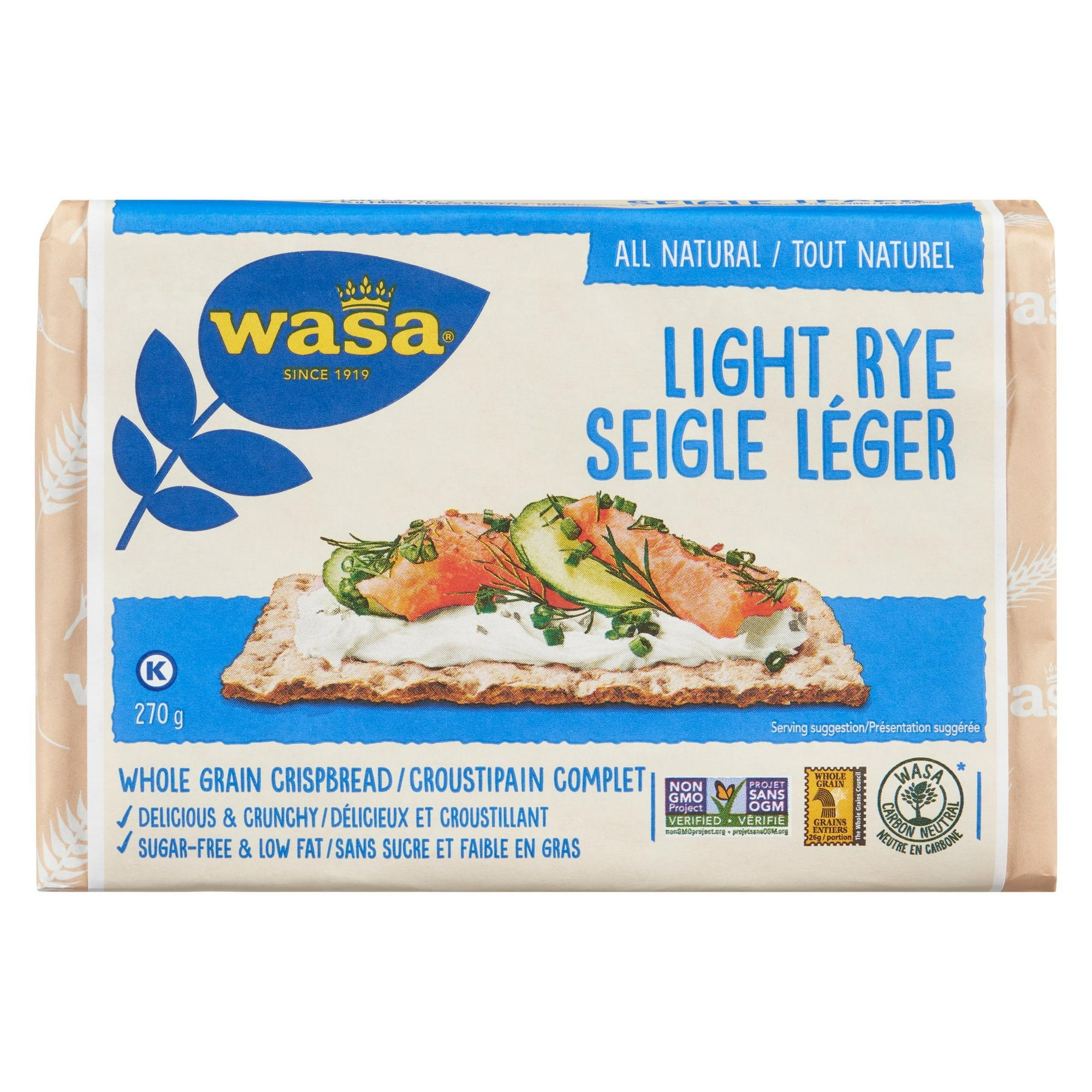 Wasa Light Rye Whole Grain Crispbread 270gr