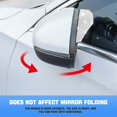 thumbnail image 3 of LAICAIW 2PCS Car Rear View Mirror Rain Eyebrows, Bling Crystal Rear View Mirror Rain Visor Guard, Rhinestone Rainproof Car Side Mirror Rain Visor Smoke Cover, Universal for Car, Truck, SUV（White）, 3 of 7