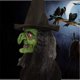 thumbnail image 5 of Decoraciones de Halloween, adornos de Halloween, regalos de Halloween, máscara de bruja de Halloween con sombrero, máscara de mueca de pelo largo, accesorios de baile aterradores, tocado de bruja, 5 of 9