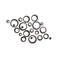 thumbnail image 1 of Espejo adhesivo circular pequeño en color negro, ideal para decoración de interiores., 1 of 6