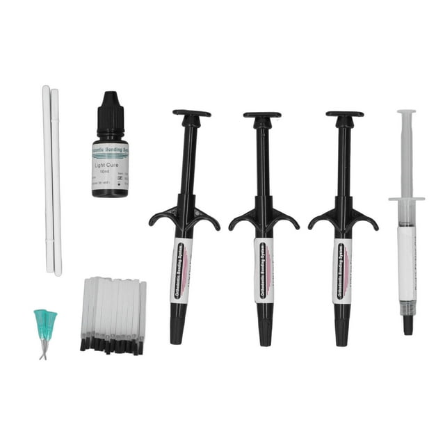 Adhesive Resin Cement, Black Adhesive Cure Syringe Orthodontic for Composite Material