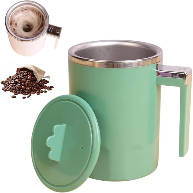 Automatic Magnetic Stirring Coffee Mug, Rechargeable Automatic Magnetic Self Blending Coffee Mug with Lid Automatic Stirring Coffee Mug, Portable Electric High Speed Stirring Mug for Blending Milk Cof