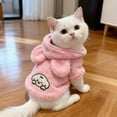 thumbnail image 1 of Sudadera con capucha de invierno para perro | Pelaje forrado de forro polar y impermeable para perros pequeños | Azul, Rosa, Amarillo | Diseño bipata, cierre de cremallera | Ropa cálida y cómoda, 1 of 6