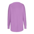 thumbnail image 4 of Birdeem T-Shirt Long à Col Rond Uni pour Femmes, Manches Pouce, 4 of 12