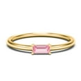thumbnail image 1 of East-West Stackable Baguette Birthstone Ring - Pink Tourmaline (October), 1 of 5
