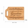thumbnail image 3 of Bamboo Serving Tray, Charcuterie Platter, Cheese Serving Board, Grandma Birthday Gift, 11X9X0.5 Inch Double Sided Decorative Countertop Board for Prep and Gourmet Hosting, 3 of 8