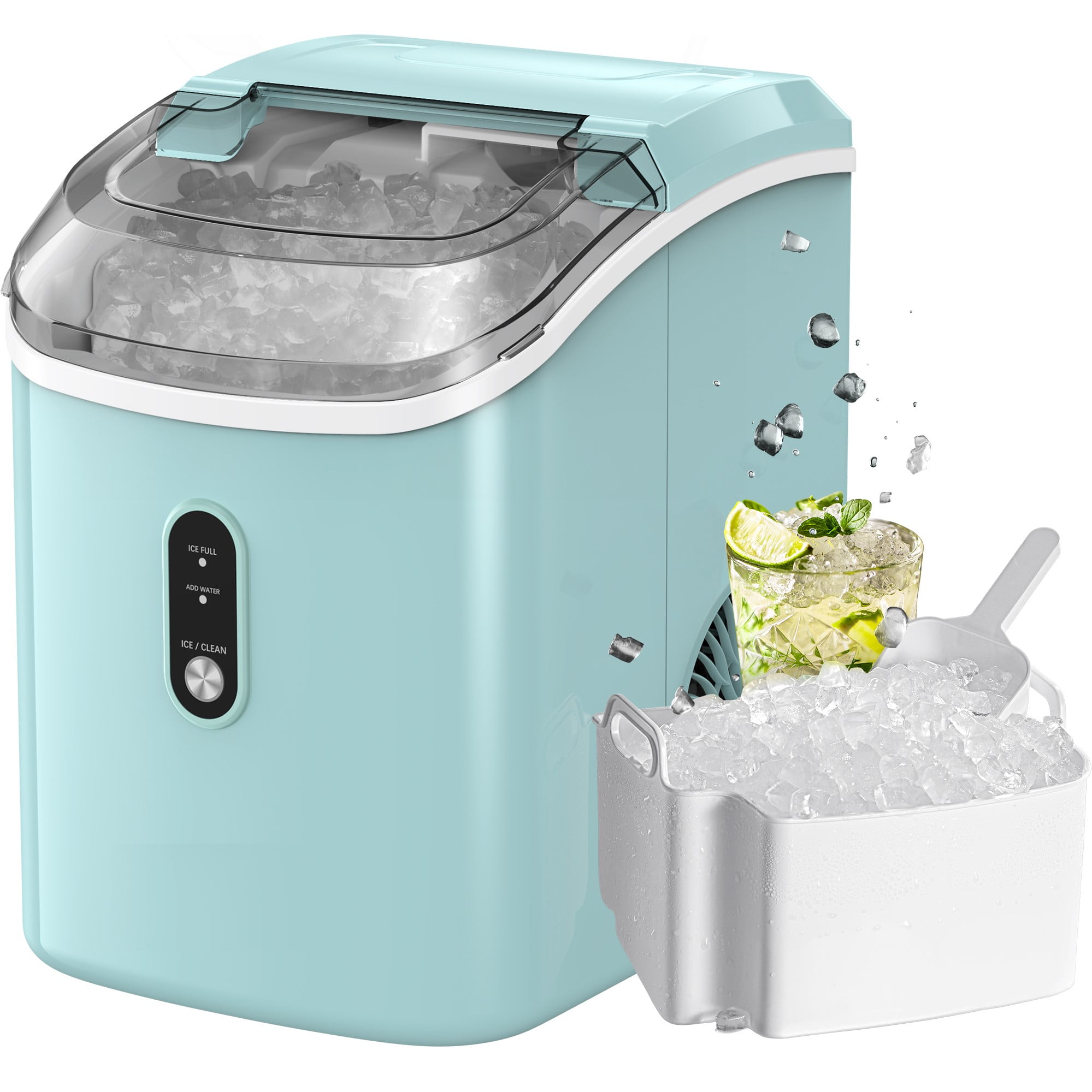 Philergo Nugget Ice Maker Countertop 33lbs/24H with SelfCleaning for