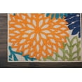thumbnail image 5 of Nourison Tropical Oasis Indoor/Outdoor Modern Floral Multicolor 2'3" x 10' Area Rug, (10' Runner), 5 of 8