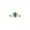 Emerald, variant on Rings for Women 14K Gold Plated Silver Halo of Diamond Birthstone Ring 6X4MM Gemstone May Emerald Jewelry for Women Size 5
