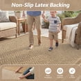 thumbnail image 4 of SIXHOME Outdoor Rugs 6'x9', Farmhouse Bordered Patio Rug, Indoor Outdoor Polypropylene Weave Textured Carpet, Water-Resistant, Quick-Dry Rug for Porch, Balcony, RV, Garden, Neutral Brown, 4 of 8