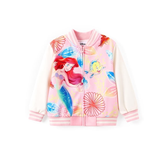 Chaqueta Disney Princess Ariel Varsity Bomber Girl 3T ligera