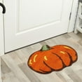 thumbnail image 5 of Halloween Pumpkin Shape Front Door Decor Mat, 31.5"x9.7" Autumn Non Slip Plush Rugs, Carpet for Kitchen Bedroom Living Room Family Decor, 5 of 6