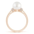 thumbnail image 2 of Angara South Sea Cultured Pearl Collar Ring with Diamonds in 14K Rose Gold for Women | June Birthstone Jewelry for Her, 2 of 8