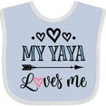 thumbnail image 3 of Inktastic My Yaya Loves Me Grandchild Girls Baby Bib, 3 of 4