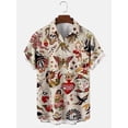 thumbnail image 6 of Summer Hawaiian Men's Shirts Mayan Culture Short Casual Sleeve Printed Clothing Large Extra Social Top Newcomer Sale Floral, 6 of 6