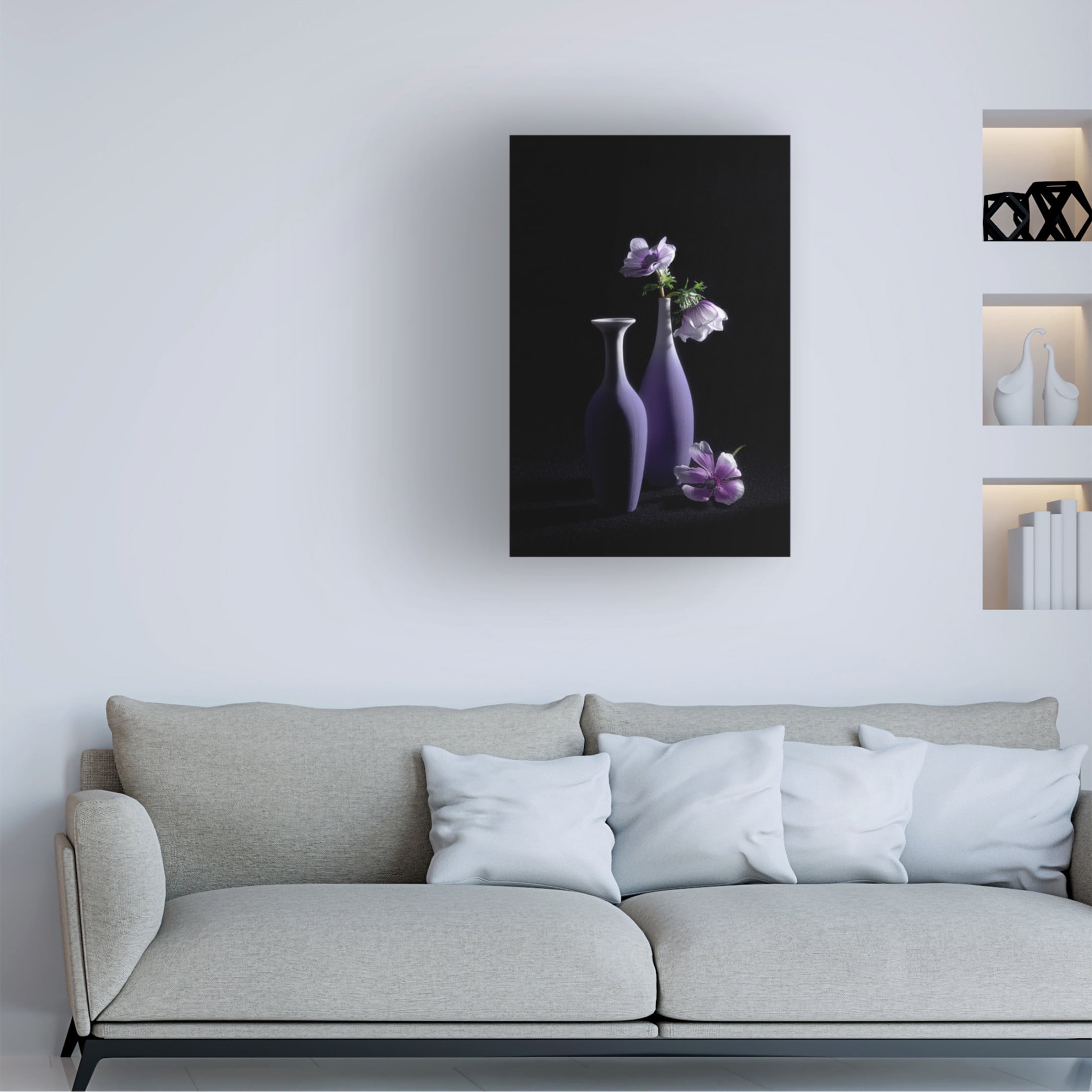 Trademark Fine Art Lydia Jacobs Pretty Violet Theme Canvas Wall Art