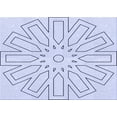 thumbnail image 1 of Ahgly Company Machine Washable Indoor Rectangle Transitional Lavender Blue Area Rugs, 2' x 3', 1 of 7