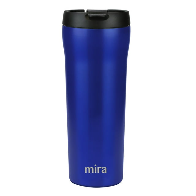MIRA 16oz Insulated Coffee Travel Mug, Stainless Steel with Screw On