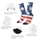 thumbnail image 4 of Balery USA Colors Stripes1 Calcetas Largas con Estampado para Hombre y Mujer – Suaves y Transpirables, Talla Única (US 5-11), 4 of 6