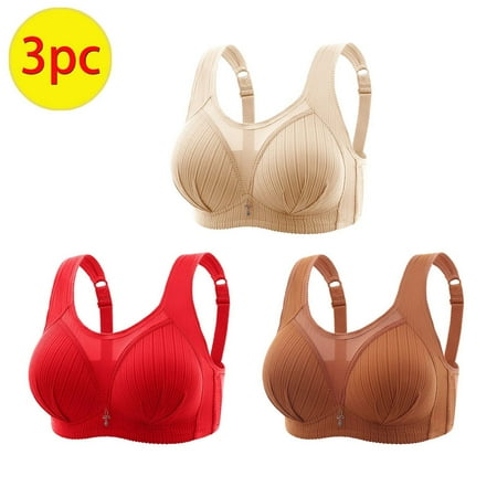 LLYWEY Shaping and Lifting Bras on Clearance Plus Size Push up Bras Ladies Bralette Bra Style-1076 Women Back-Smoothing Bra Feature Adult Female Training Sports Bras Red 36B