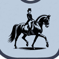 thumbnail image 4 of Inktastic Dressage Lady on Horse Girls Baby Bib, 4 of 4