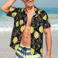 thumbnail image 5 of Lsque Lavender Flowers pattern Hawaiian Shirt for Men, Unisex Summer Beach Casual Short Sleeve Button Down Shirts-Small, 5 of 9