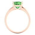 thumbnail image 4 of Solitaire Engagement Ring for Women - 2.5ct Simulated Green Diamond in 18K Rose Gold Promise Ring, 4 of 6