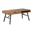 thumbnail image 4 of CorLiving Auston Engineered Wood and Steel Indoor Coffee Table with 1 Drawer and Cubby, Brown, 4 of 9