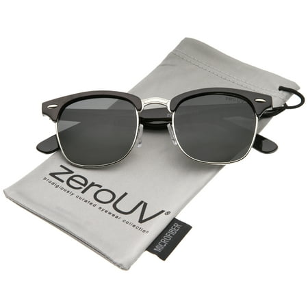 zeroUV - Polarized Lens Classic Half Frame Horn Rimmed Sunglasses 50mm - 50mm
