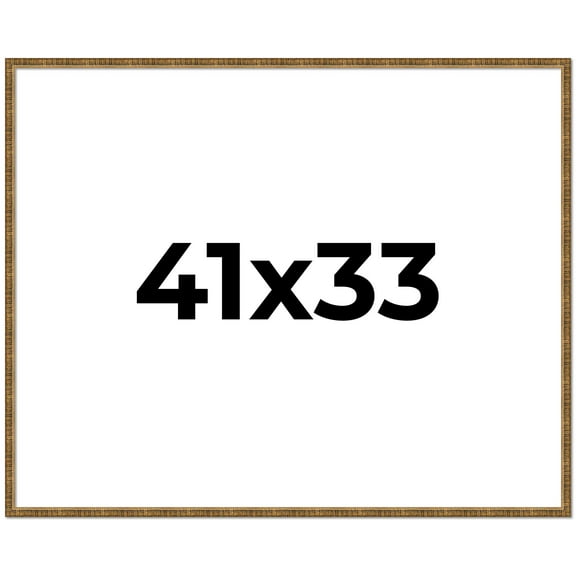 41x33 Frame Gold Solid Wood Picture Frame - Complete Modern Photo Frame Includes UV Acrylic