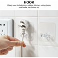 thumbnail image 5 of 20 pcs Clear Transparent Power Plug Hook Holder Storage Socket Powerful Adhesive for Wall Mount Kitchen Living Room transparent，, 5 of 5