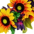 thumbnail image 3 of Northlight Sunflower and Mum Twig Autumn Artificial Floral Wreath, 20-Inch, 3 of 4