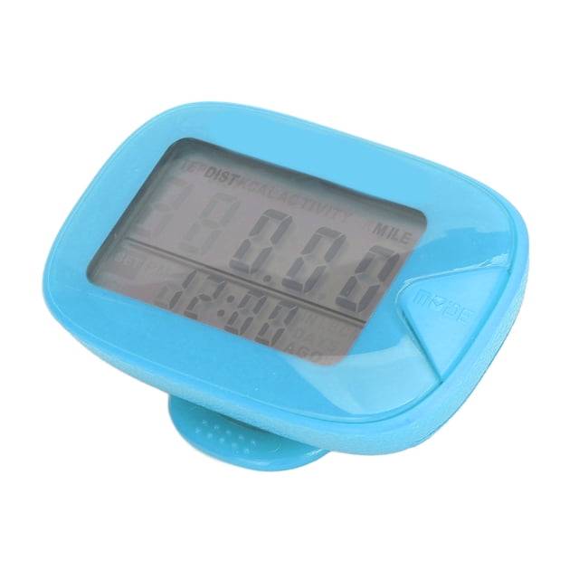 Podómetro para Caminar Bling Bling Pantalla Digital Grande Multifuncional Azul