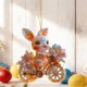 thumbnail image 4 of Decoraciones de Pascua para el Hogar Lindo Conejo de Pascua Colgando Ornamento 2D Llavero de Acrílico Plano Pequeño Colgante para el Coche Retrovisor Espejo O Mochila Adecuado para la Decoración de Pa, 4 of 6