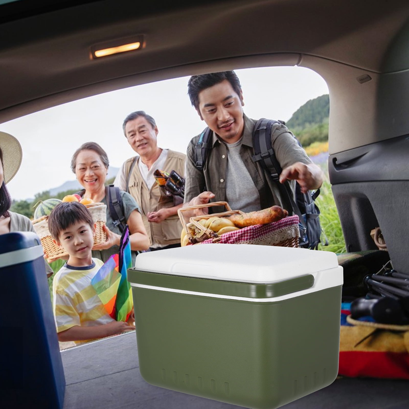 WORGEOUS Ice Retention Cooler Portable Outdoor Cooler Compact Small Cooler with Handle Insulated Lunch Box for Camping Picnic Beach and Travel (6L)