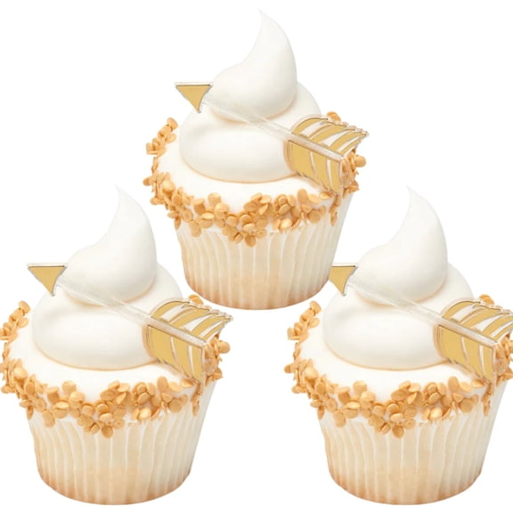 Cake Topper Decor, Gold Arrow (6/PKG)