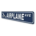 thumbnail image 4 of Airplane Street Aluminum Metal Decor Sign - 4x18 inches, 4 of 4