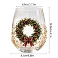 thumbnail image 4 of Christmas Glass Art Cup Christmas Cups Glass Holiday Glassware for Drinks Christmas Drinking Glass Cup for Coffee Juice Cocktails, Xmas Table Decor & Holiday Xmas Gift, 4 of 7
