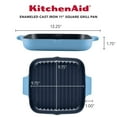 thumbnail image 2 of KitchenAid 11-Inch Enameled Cast Iron Grill Pan - Blue Velvet, 2 of 5