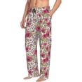 thumbnail image 6 of Sikiie Rose Mix Leopard 4 Mens Pajama Pants Sleep & Lounge Pants, PJ Bottoms With elastic waistb and Pockets Large, 6 of 6
