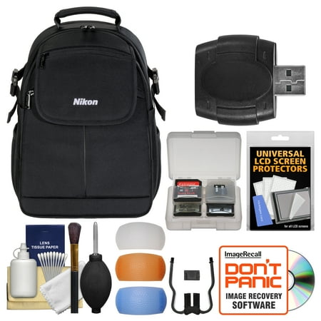 Compact Filter Case - Nikon 17006 Compact DSLR Camera Backpack Case with Diffuser Filter Set + Kit for D3300, D3400, D5300, D5500, D7100, D7200, D610, D750, D810