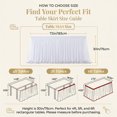 thumbnail image 2 of Artrylin 6ft White Tulle Tablecloth for Rectangle Tables White Table Cloth Rectangle Wrinkle Free Stretch Table Cover with Tutu Skirt for Shower Girls Birthday Party Banquet Buffet Desk Skirt, 2 of 2